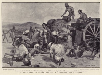 Campagne in Zuid-Afrika, een worsteling om koekjes door George Soper